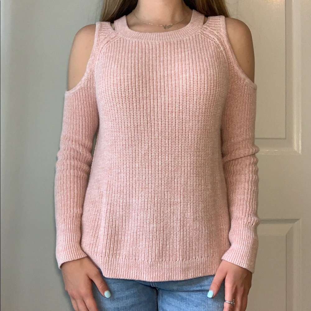 Cutout Shoulder Sweater